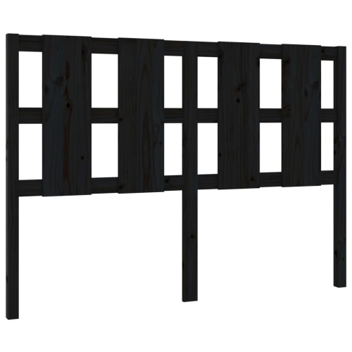 VidaXL (black, 125.5 x 4 x 100 cm) vidaXL Bed Headboard Home Bedroom Decorative Bed Header Panel Solid Wood Pine 2
