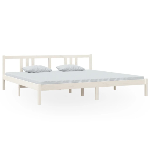 VidaXL (white, 200 x 200 cm) vidaXL Solid Wood Bed Frame Wooden Platform Bed Multi Colours Multi Sizes 2