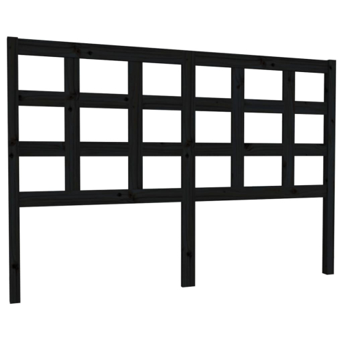 VidaXL (black, 145.5 x 4 x 100 cm) vidaXL Bed Headboard Home Bedroom Decorative Bed Header Panel Solid Wood Pine 2
