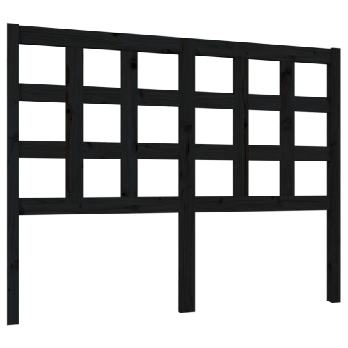 VidaXL (black, 125.5 x 4 x 100 cm) vidaXL Bed Headboard Home Bedroom Decorative Bed Header Panel Solid Wood Pine 2