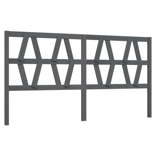 VidaXL (grey, 206 x 4 x 100 cm) vidaXL Bed Headboard Home Bedroom Decorative Bed Header Panel Solid Wood Pine 2