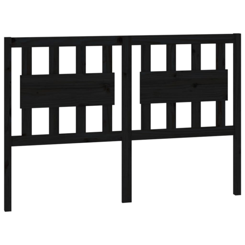 VidaXL (black, 125.5 x 4 x 100 cm) vidaXL Bed Headboard Home Bedroom Decorative Bed Header Panel Solid Wood Pine 2