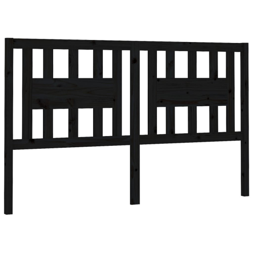 VidaXL (black, 206 x 4 x 100 cm) vidaXL Headboard Bedroom Bed Headboard Decorative Bed Header Solid Wood Pine 2