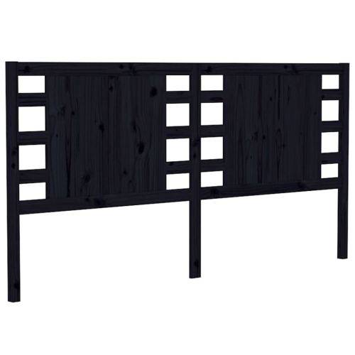 VidaXL (black, 146 x 4 x 100 cm) vidaXL Headboard Bedroom Bed Headboard Decorative Bed Header Solid Wood Pine 2