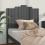 VidaXL (grey, 106 x 4 x 110 cm) vidaXL Bed Headboard Bedroom Bed Header Decorative Headboard Solid Wood Pine 8