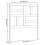 VidaXL (grey, 96 x 4 x 104 cm) vidaXL Bed Headboard Home Bedroom Decorative Bed Header Panel Solid Wood Pine 5