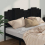 VidaXL (black, 206 x 4 x 110 cm) vidaXL Bed Headboard Bedroom Bed Header Decorative Headboard Solid Wood Pine 4