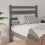 VidaXL (grey, 96 x 4 x 100 cm) vidaXL Bed Headboard Bedroom Bed Header Decorative Headboard Solid Wood Pine 4
