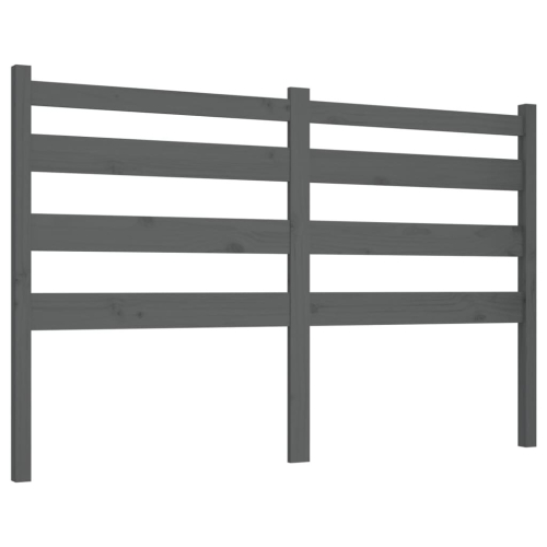 VidaXL (grey, 126 x 4 x 100 cm) vidaXL Bed Headboard Bedroom Bed Header Decorative Headboard Solid Wood Pine 2