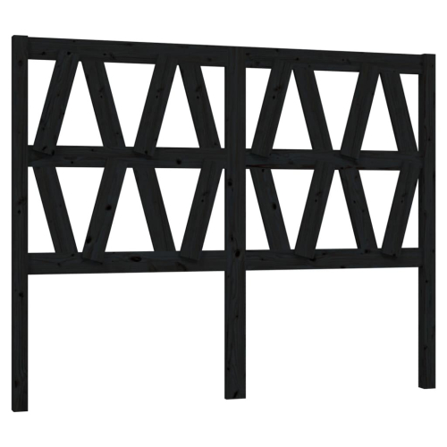 VidaXL (black, 126 x 4 x 100 cm) vidaXL Bed Headboard Home Bedroom Decorative Bed Header Panel Solid Wood Pine 2