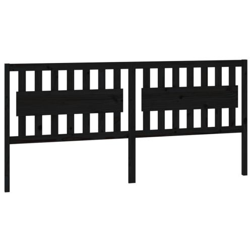 VidaXL (black, 205.5 x 4 x 100 cm) vidaXL Bed Headboard Home Bedroom Decorative Bed Header Panel Solid Wood Pine 2