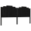 VidaXL (black, 206 x 4 x 110 cm) vidaXL Bed Headboard Bedroom Bed Header Decorative Headboard Solid Wood Pine 3