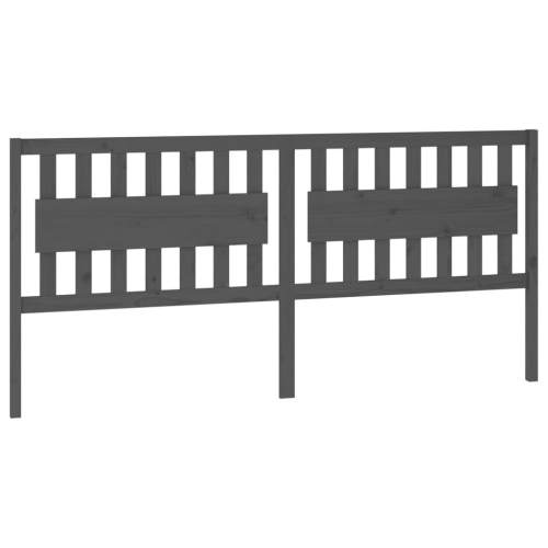 VidaXL (grey, 205.5 x 4 x 100 cm) vidaXL Bed Headboard Home Bedroom Decorative Bed Header Panel Solid Wood Pine 2