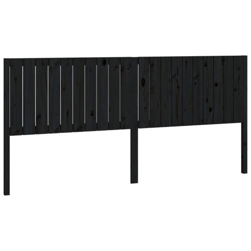 VidaXL (black, 205.5 x 4 x 100 cm) vidaXL Bed Headboard Home Bedroom Decorative Bed Header Panel Solid Wood Pine 2