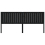 VidaXL (black, 205.5 x 4 x 100 cm) vidaXL Bed Headboard Home Bedroom Decorative Bed Header Panel Solid Wood Pine 4