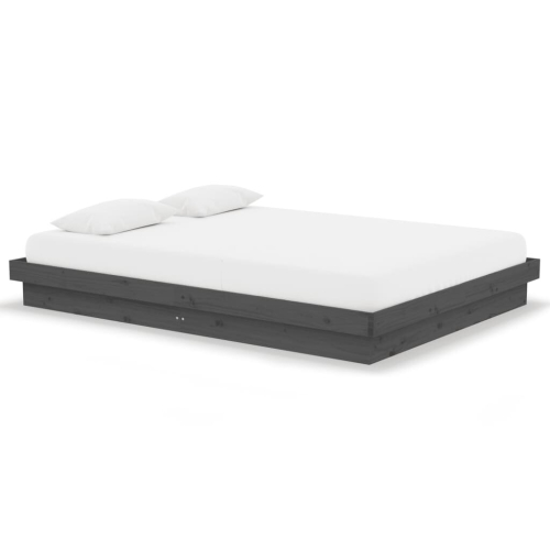 VidaXL (grey, 135 x 190 cm) vidaXL Solid Wood Pine Bed Frame Wooden Home Platform Bed Multi Colours/Sizes 2