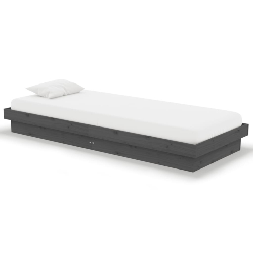 VidaXL (grey, 75 x 190 cm) vidaXL Solid Wood Pine Bed Frame Wooden Home Platform Bed Multi Colours/Sizes 2