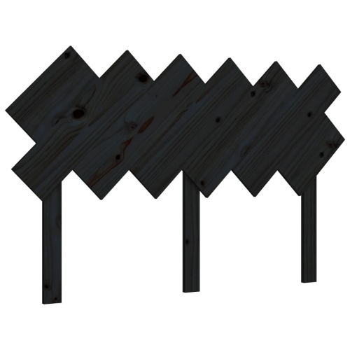 VidaXL (black, 132 x 3 x 81 cm) vidaXL Bed Headboard Home Bedroom Decorative Bed Header Panel Solid Wood Pine 2