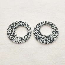 Arrival! 35mm 50pcs Printing Effect Pendants Round Charm for Necklace Earrings DIY Parts,Jewelry Findings & Components