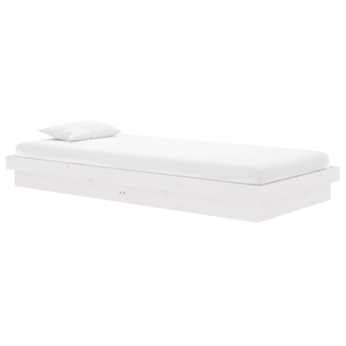 VidaXL (white, 90 x 200 cm) vidaXL Solid Wood Pine Bed Frame Wooden Home Platform Bed Multi Colours/Sizes 2