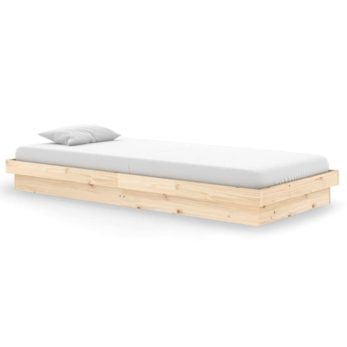 VidaXL (brown, 90 x 200 cm) vidaXL Solid Wood Pine Bed Frame Wooden Home Platform Bed Multi Colours/Sizes 2