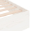 VidaXL vidaXL Solid Wood Bed Frame White 200x200 cm Bedroom Wooden Bedstead Bed Base 8