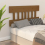 VidaXL (honey brown, 123.5 x 3 x 81 cm) vidaXL Solid Wood Pine Bed Headboard Home Bed Header Multi Colours Multi Sizes 6