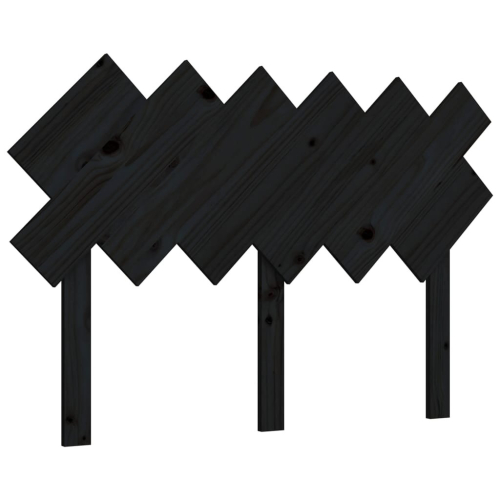 VidaXL (black, 122.5 x 3 x 80.5 cm) vidaXL Bed Headboard Home Bedroom Decorative Bed Header Panel Solid Wood Pine 2
