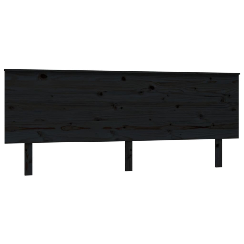 VidaXL (black, 204 x 6 x 82.5 cm) vidaXL Bed Headboard Home Bedroom Decorative Bed Header Panel Solid Wood Pine 2