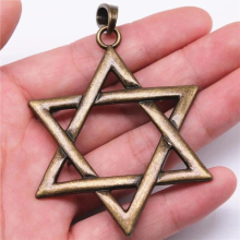 10pcs 75x59mm Star Of David Charm Large Star Of David Pendants For Necklace Making