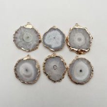 Trim agates Natural stone pendants for jewelry making charms Irregular accessories 6pcs/lot