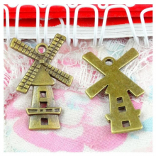 50 Pieces/Lot 28.4*17MM Vintage Charms Antique Bronze Plated Zinc Alloy Windmill Pendant Jewelry Accessories