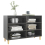 VidaXL vidaXL Sideboard High Gloss Grey Engineered Wood Side Cabinet Standing Shelf 4