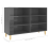 VidaXL vidaXL Sideboard High Gloss Grey Engineered Wood Side Cabinet Standing Shelf 5