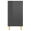VidaXL vidaXL Sideboard High Gloss Grey Engineered Wood Side Cabinet Standing Shelf 6