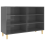 VidaXL vidaXL Sideboard High Gloss Grey Engineered Wood Side Cabinet Standing Shelf 3