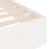 VidaXL vidaXL Bed Frame Bed Base Wooden Bed White Solid Wood 120x190 cm Small Double 8
