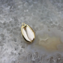 10pcs/lot Plated Gold/Silvers Edged Cowrie Shell Charms Earrings,Beach Shell Pendants Bracelet Necklaces Jewelry Bulk