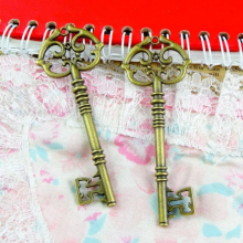 10PCS Antique Bronze Antique Silver Plated Alloy Keys Pendant For Chains Necklace For Man Gift Charms DIY Jewelry Key Accessory