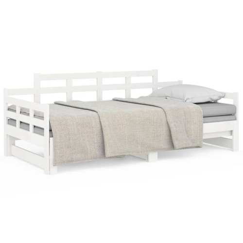 VidaXL (white, 80 x 200 cm) vidaXL Solid Wood Pine Pull-out Day Bed Wooden Sofa Bed Multi Colours/Sizes 2