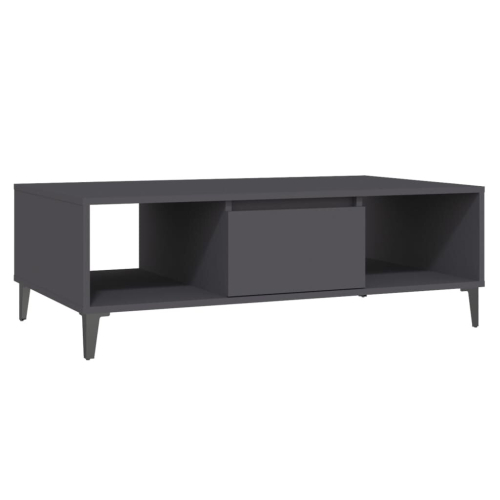 VidaXL vidaXL Coffee Table Grey Engineered Wood Couch Accent Centre End Indoor Table 2