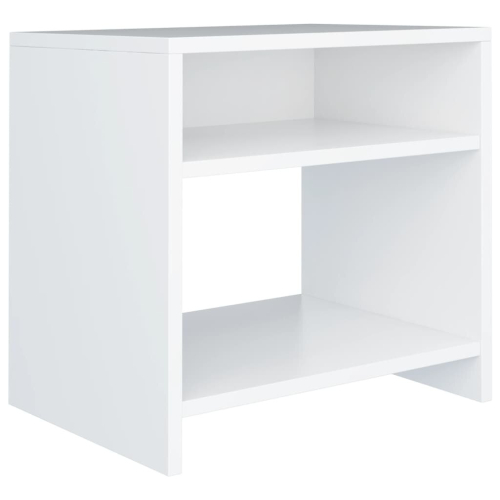vidaXL Bedside Cabinet White Engineered Wood Telephone Stand Table Nightstand 2
