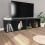 vidaXL reol/TV-bord sort 36x30x143 cm spånplade 7