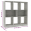 vidaXL Book Cabinet with 8 Large Compartments Concrete Grey Engineered Wood 7