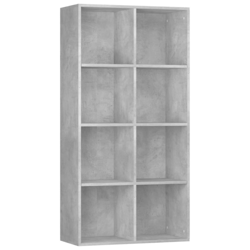 vidaXL Book Cabinet/Sideboard Concrete Grey Engineered Wood Bookshelf Rack 2