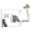VidaXL vidaXL Wall Shelf White Engineered Wood Floating Cabinet Display Bookshelf 4