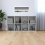 vidaXL Book Cabinet/Sideboard Concrete Grey Engineered Wood Bookshelf Rack 7