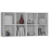 vidaXL Book Cabinet/Sideboard Concrete Grey Engineered Wood Bookshelf Rack 8