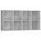 vidaXL Book Cabinet/Sideboard Concrete Grey Engineered Wood Bookshelf Rack 9