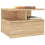 VidaXL vidaXL 2x Floating Nightstand Sonoma Oak Engineered Wood Wall Bedside Table 4
